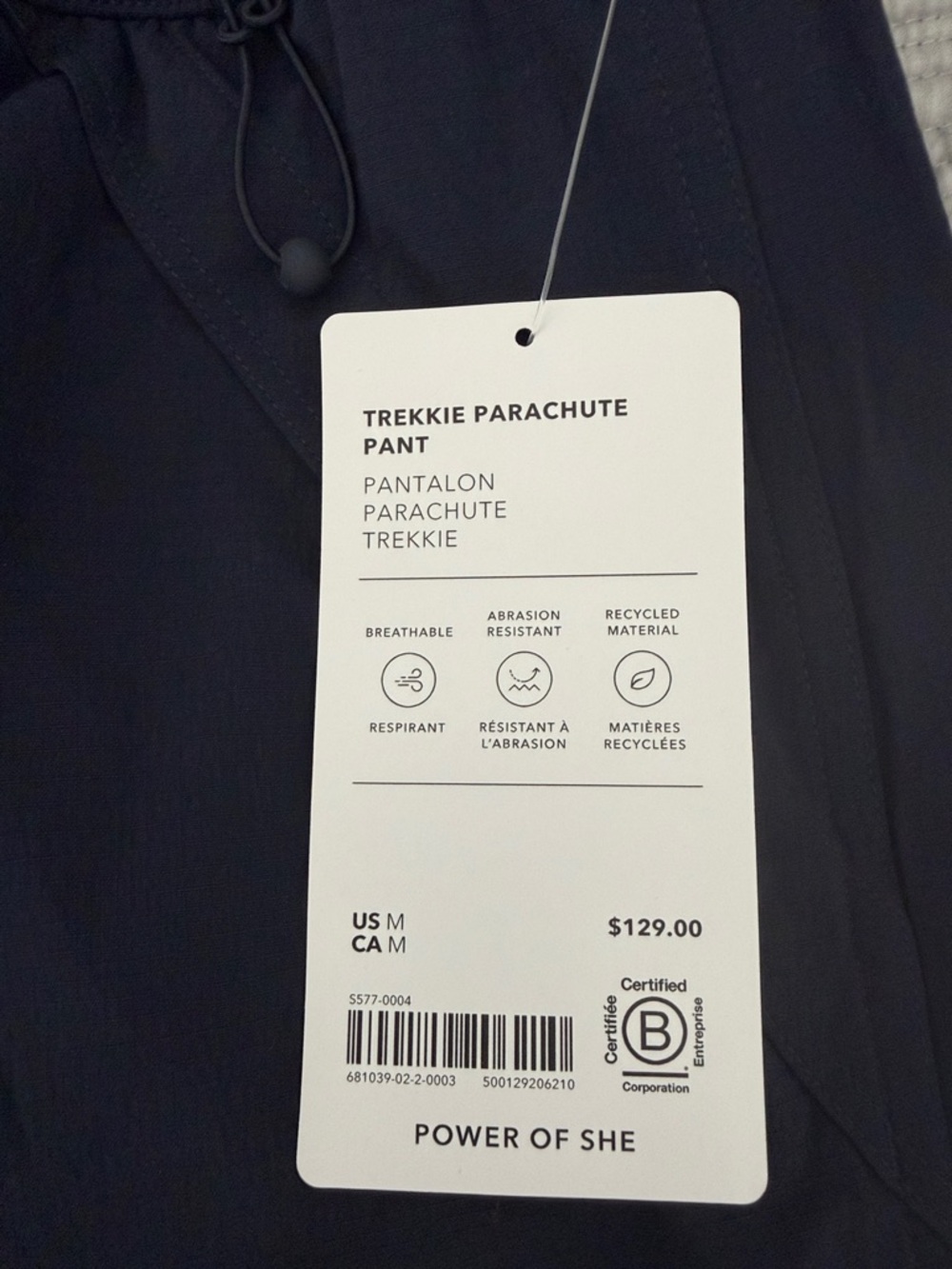 Athleta Trekkie Parachute Pant - Navy